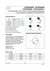 DataSheet STF3NK80Z pdf